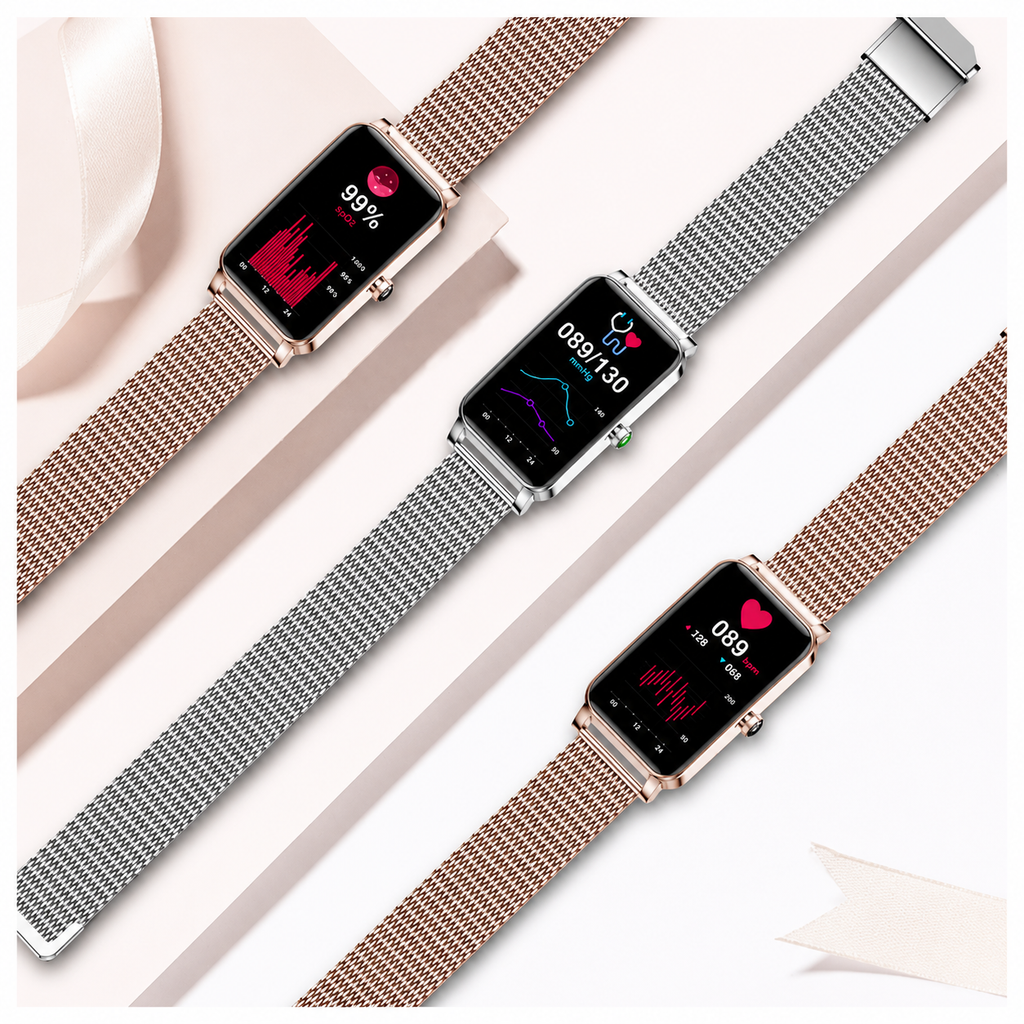 Montre connectée femme avec appels Bluetooth – Écran tactile HD de 1,45 pouce – Étanche IP67 – Jusqu'à 7 jours d'autonomie