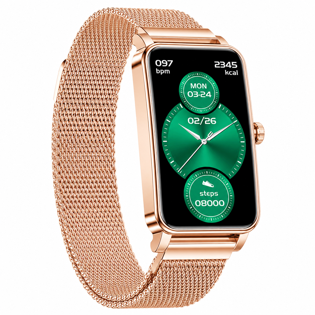 Montre connectée femme avec appels Bluetooth – Écran tactile HD de 1,45 pouce – Étanche IP67 – Jusqu'à 7 jours d'autonomie